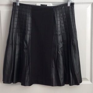 IMAN Quilted Black Midi Skirt